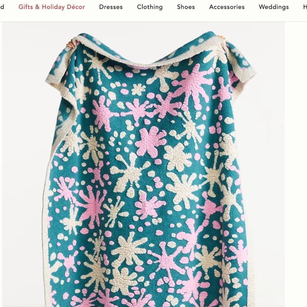 NEW Anthropologie Story wool throw blanket